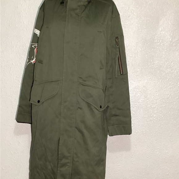 Trendiano “GRACIOUS POWER” army parka hoodie jacket size medium - Picture 3 of 15